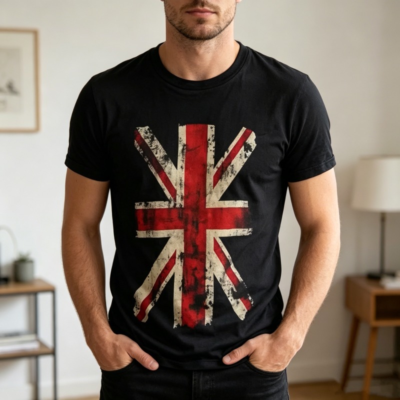 Vintage Fashion Uk - Union Jack Graphic Tshirt Vintage UK