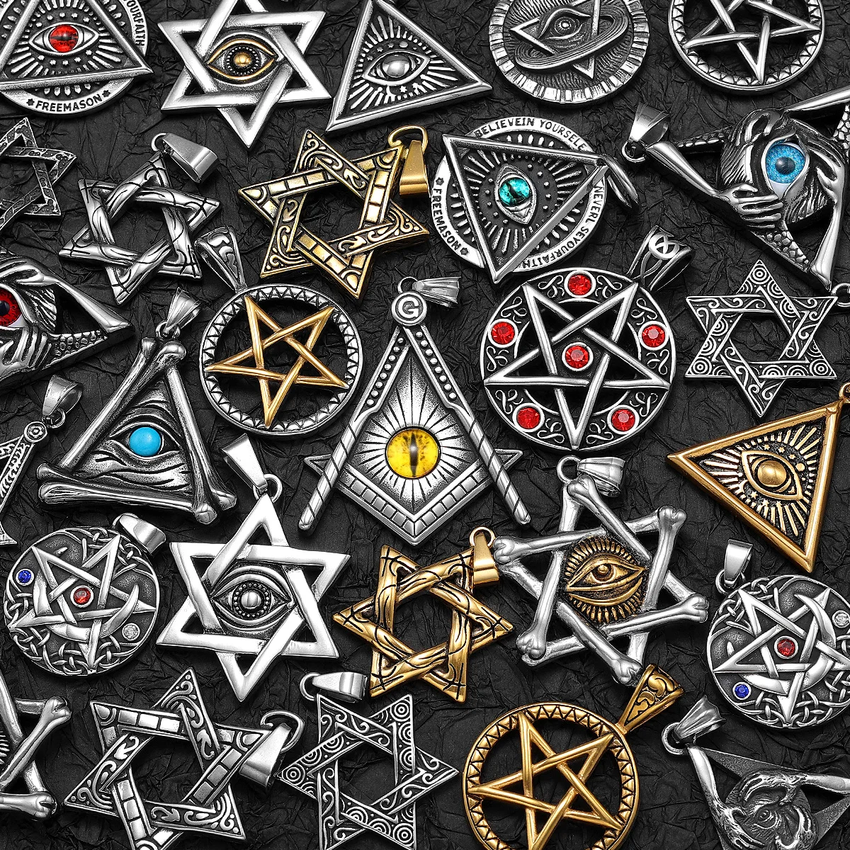 Vintage Fashion Newtown - Salomon Star of David Masonic Stainless