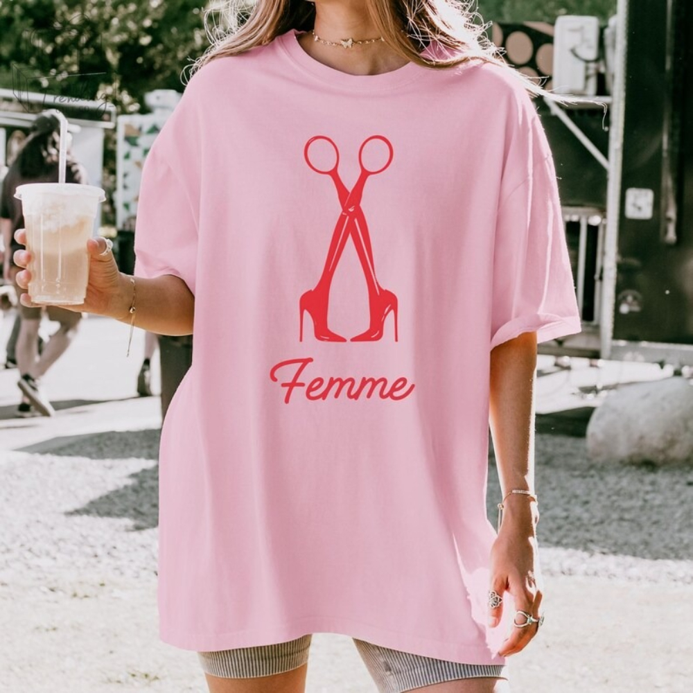 Vintage Queer Fashion - Subtle Lesbian Pride Shirt Creative Design