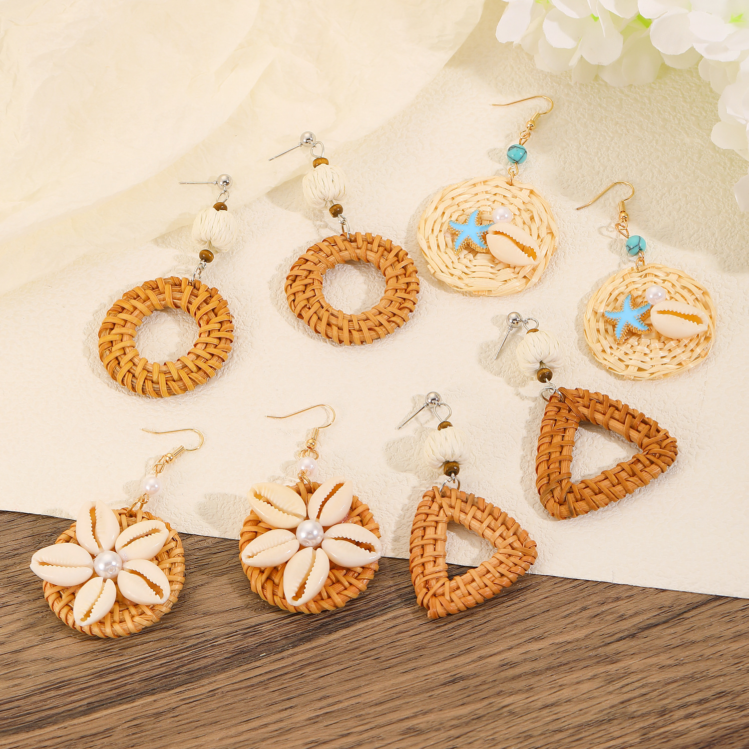 Vintage Fashion Newtown - Summer Bohemian Handwoven Drop Earrings For