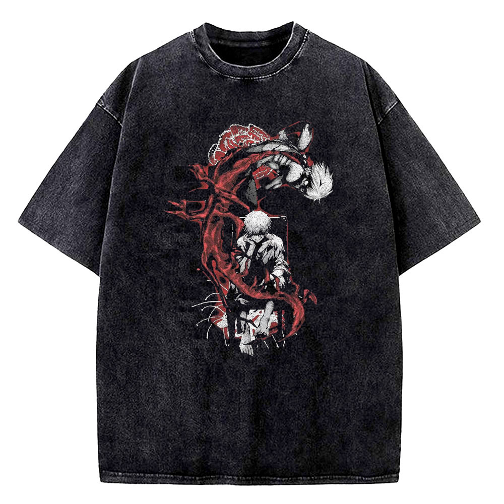 Vintage Fashion In Tokyo - Tokyo Ghoul Vintage Washed cotton top