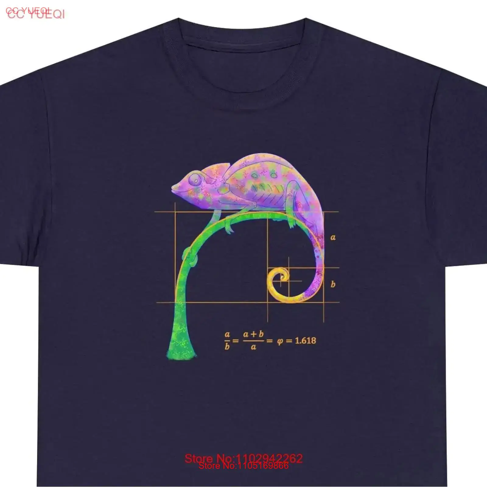 Vintage Fashion Uk - Fibonacci Chameleon T shirt UK distributor