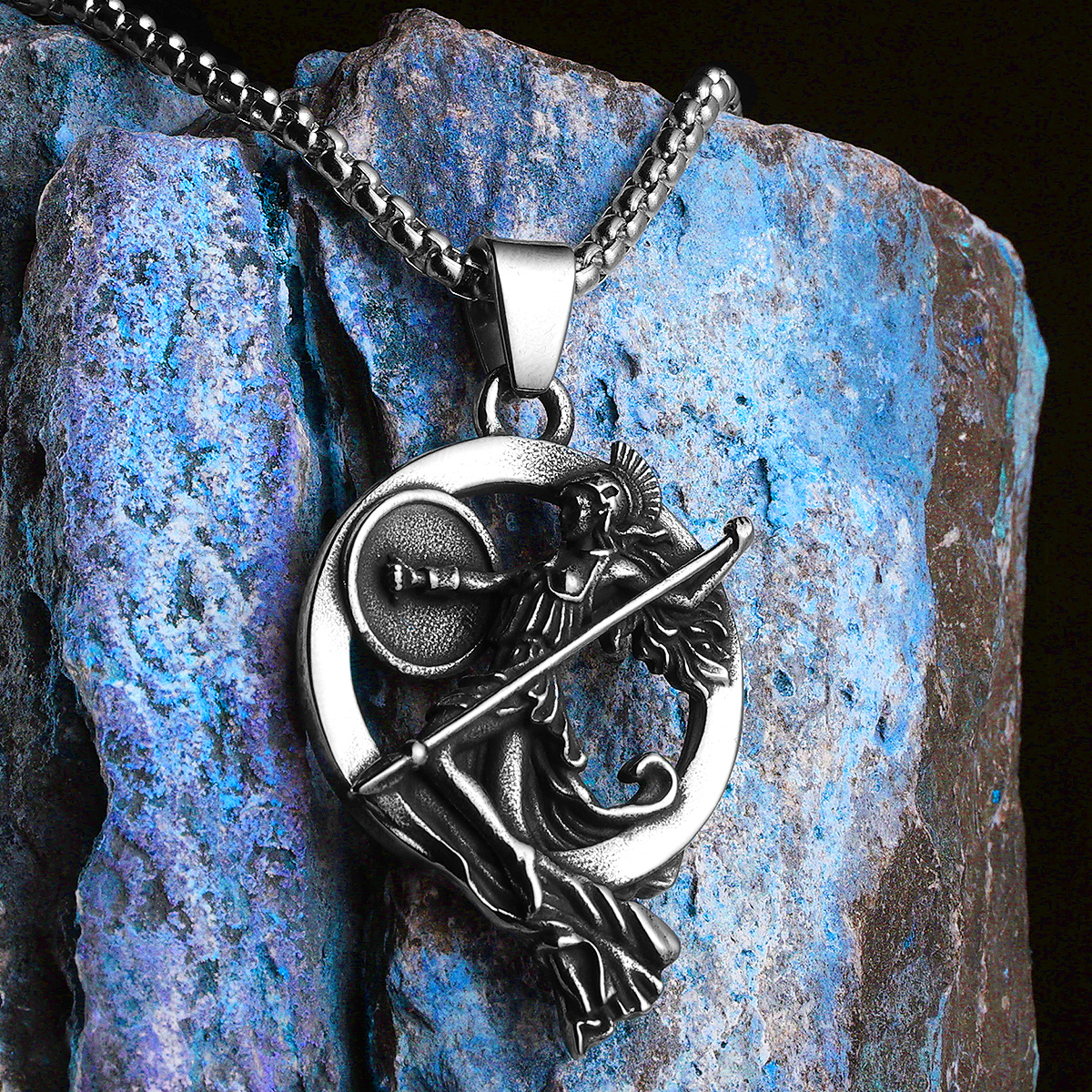 Vintage Fashion Newtown - Greece Myth Goddess Men Necklaces Stainless