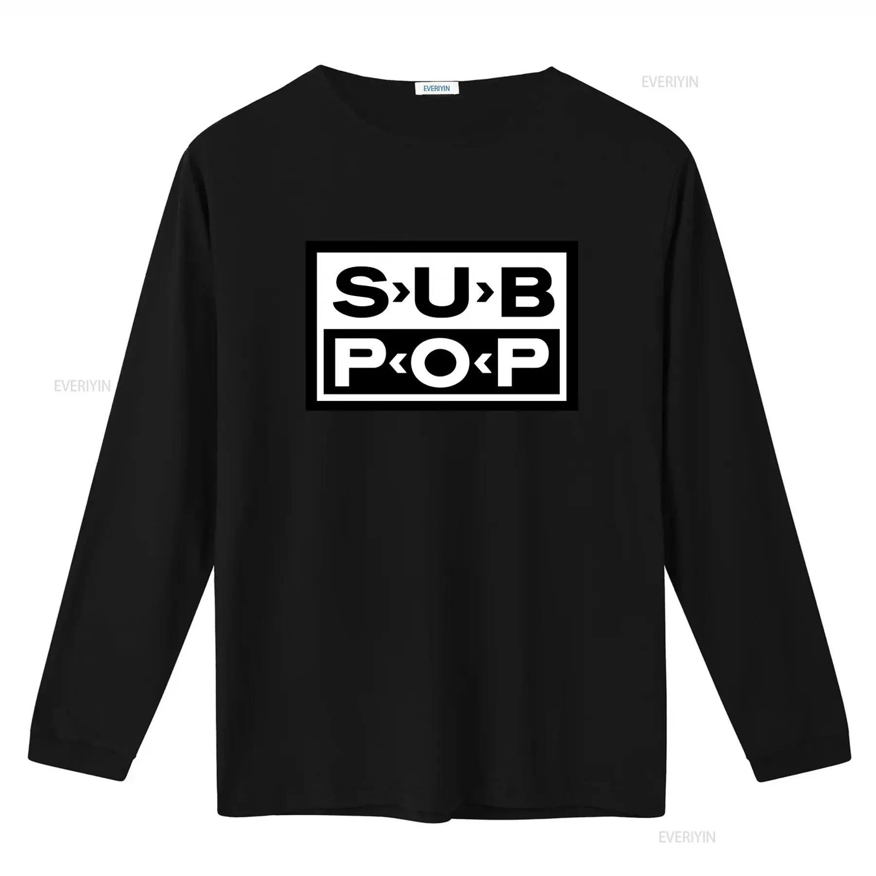 Sub Pop Logo T Shirt Black wit - Vintage Fashion Logos 评论和价格