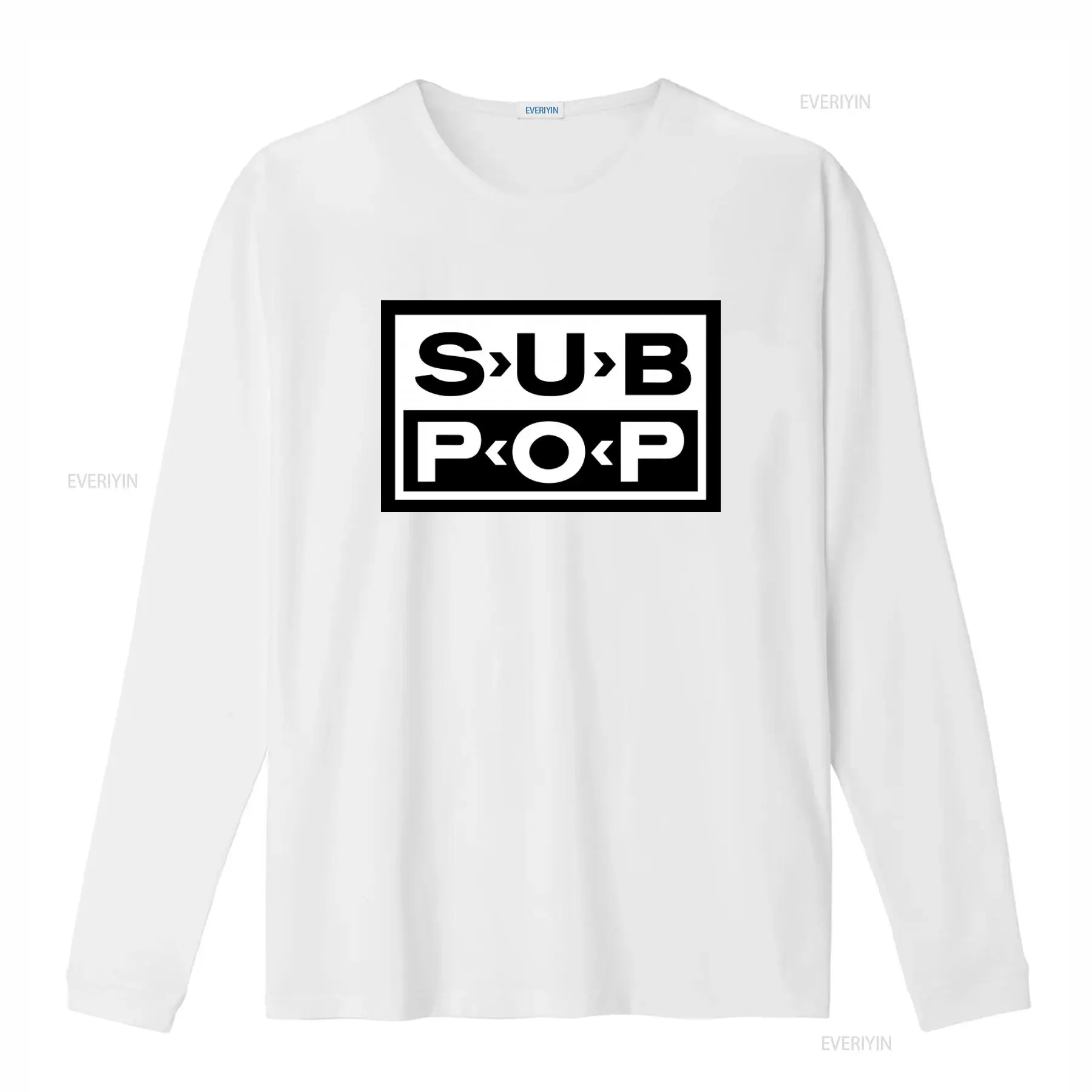 Sub Pop Logo T Shirt Black wit - Vintage Fashion Logos 评论和价格