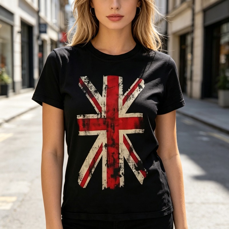 Union Jack Graphic Tshirt Vint - Vintage Fashion Uk 评论和价格
