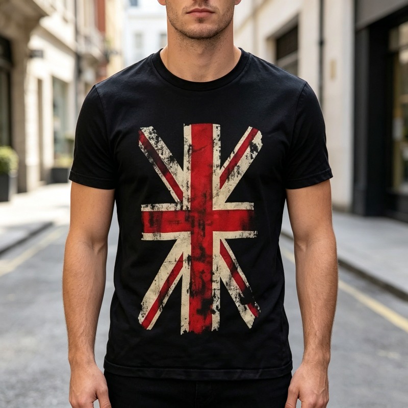 Union Jack Graphic Tshirt Vint - Vintage Fashion Uk 评论和价格