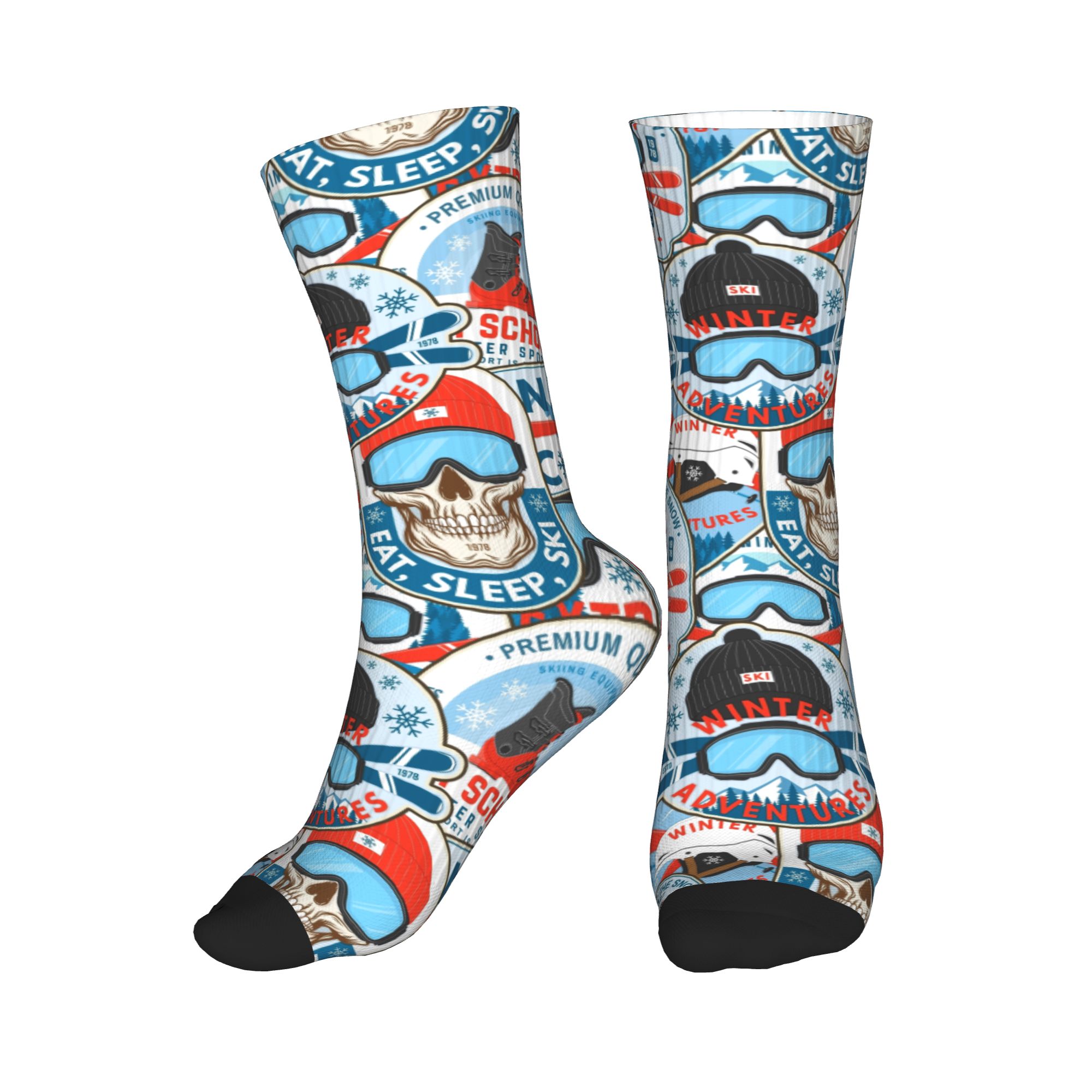 Vintage Red Blue Ski Club Seam - Vintage Fashion Prints 评论和价格