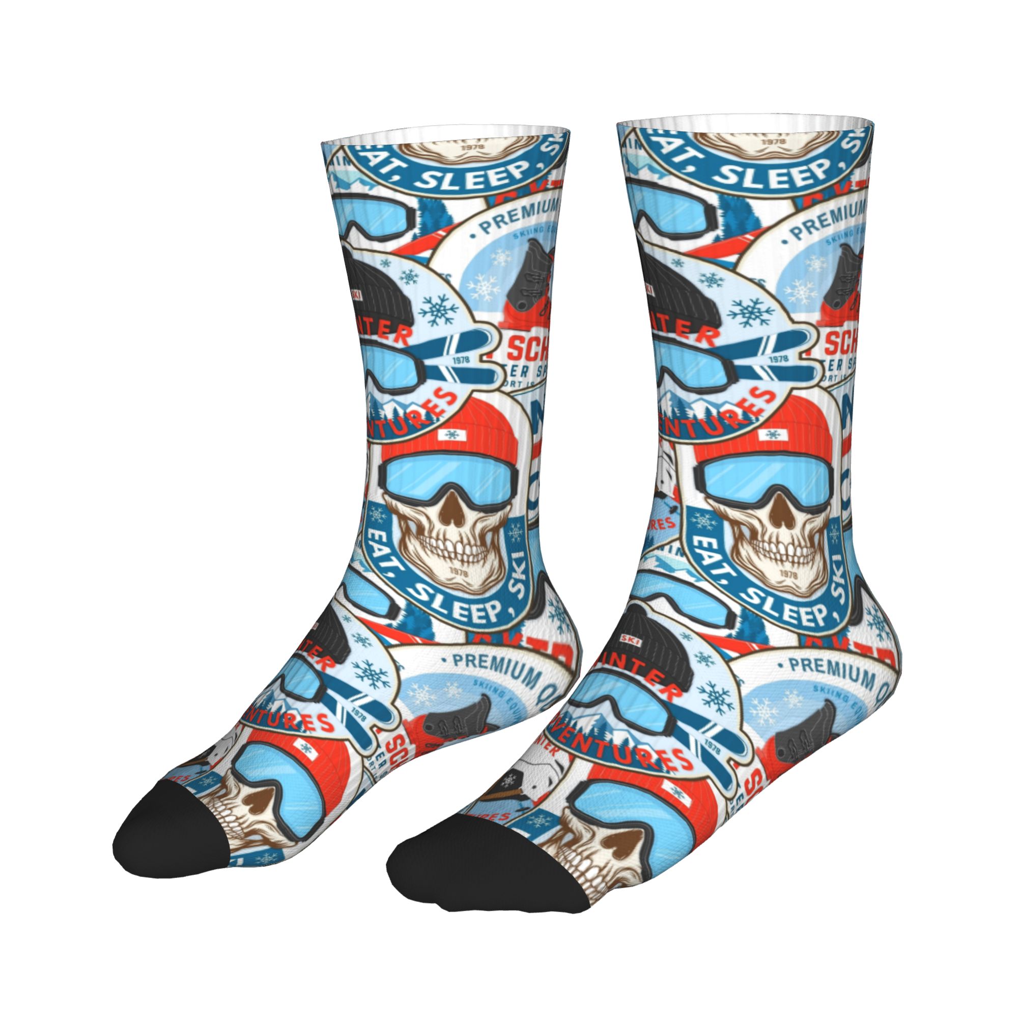 Vintage Red Blue Ski Club Seam - Vintage Fashion Prints 评论和价格