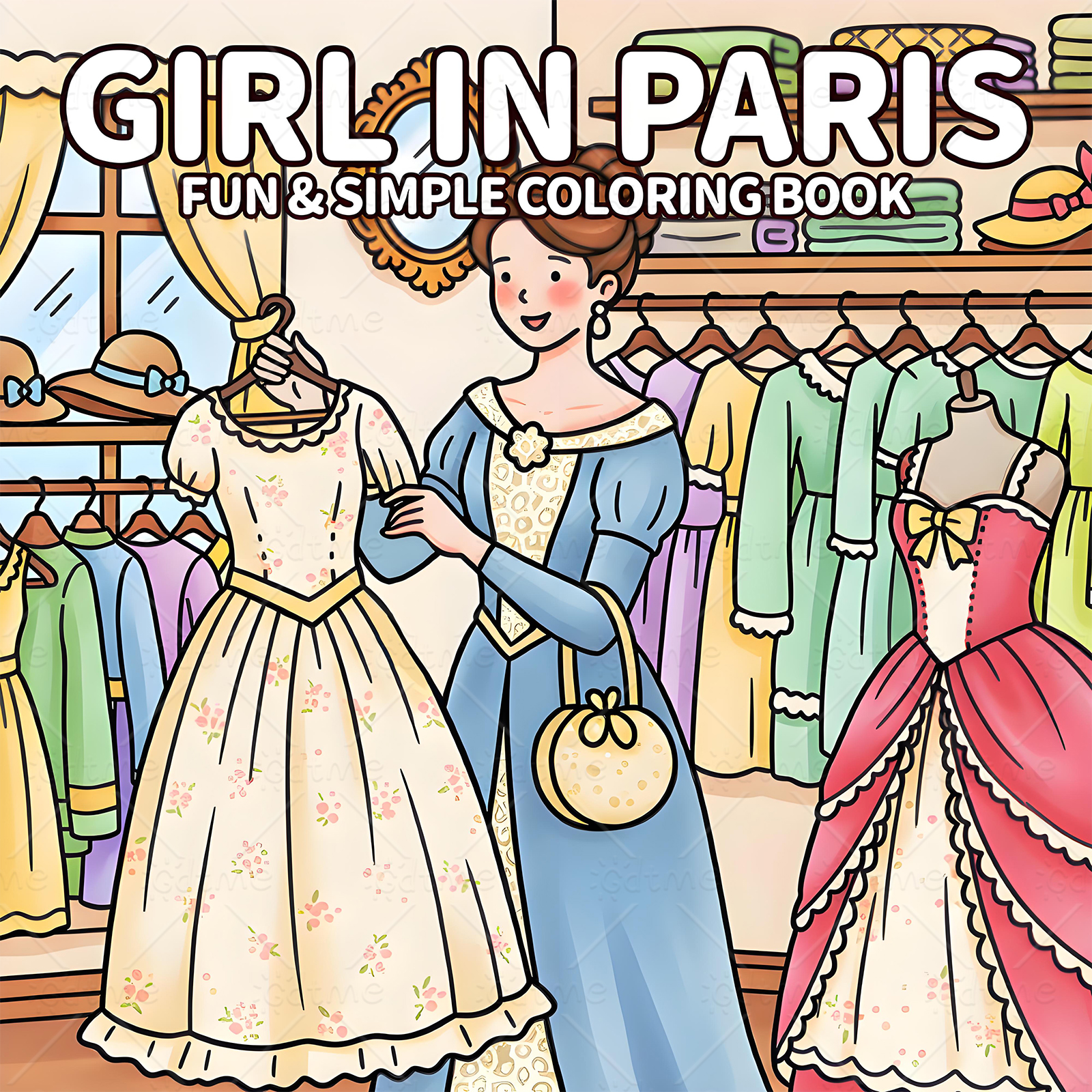 Paris Ladies Vintage Clothing  - Vintage Fashion Coloring Book 评论和价格