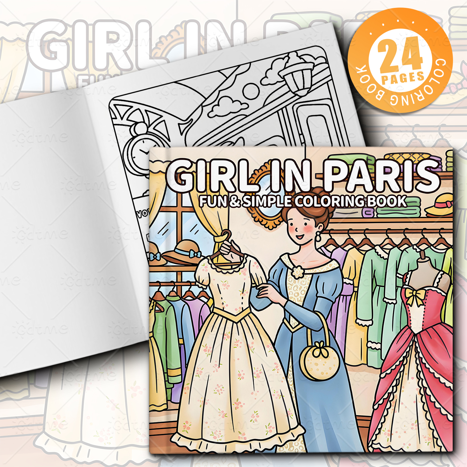 Paris Ladies Vintage Clothing  - Vintage Fashion Coloring Book 评论和价格