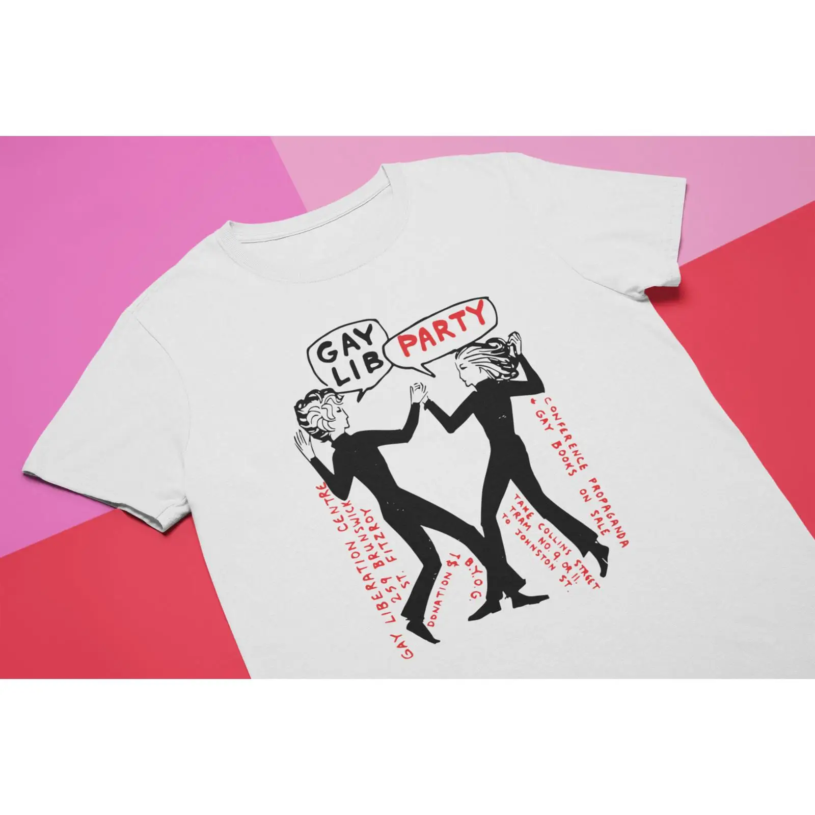 Gay Lib Party T Shirt Vintage  - Vintage Queer Fashion 评论和价格
