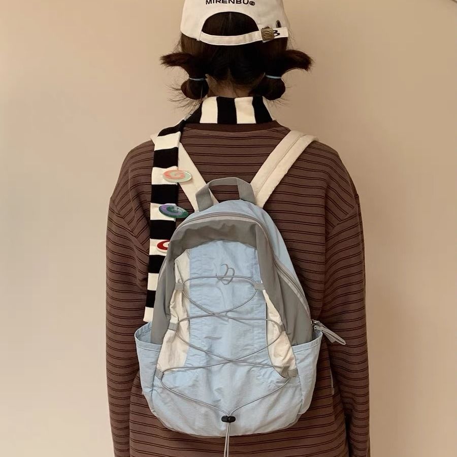 Casual Contrast Color Backpack - Vintage Fashion Coloring Book 评论和价格