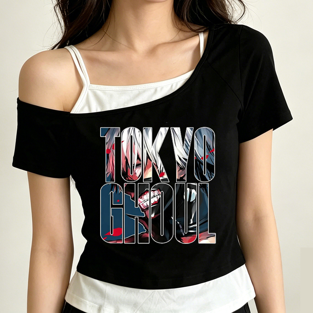 Tokyo Ghoul crop top ladies ko - Vintage Fashion In Tokyo 评论和价格