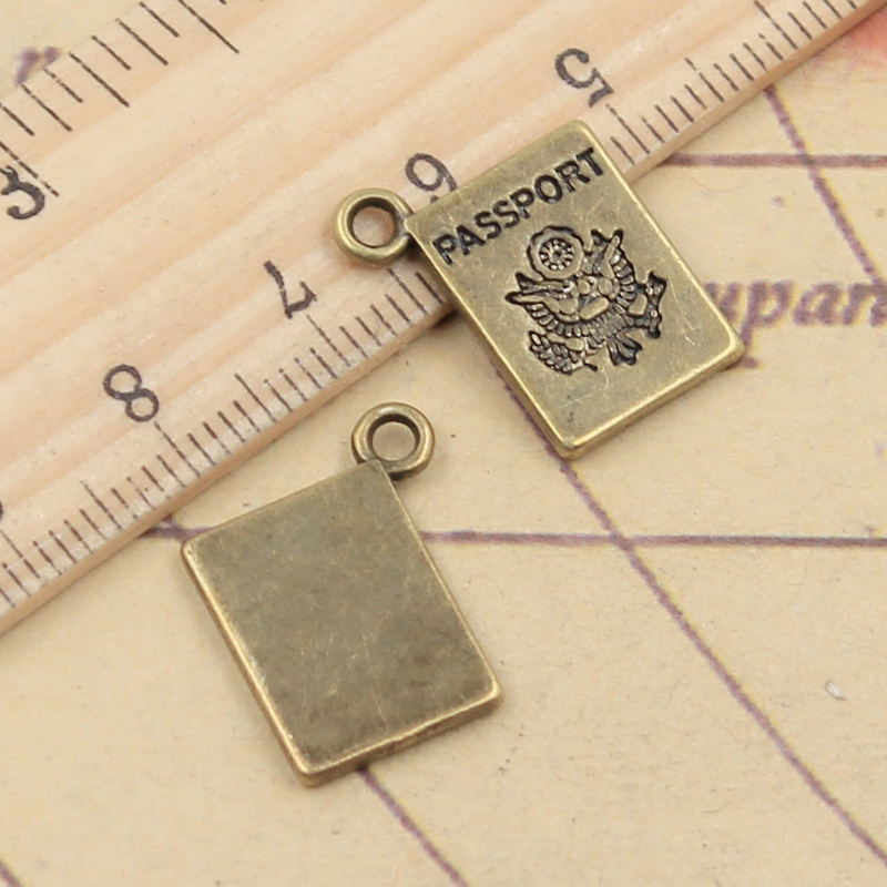 10pcs Charms Book Passport 18x - Vintage Fashion Coloring Book 评论和价格
