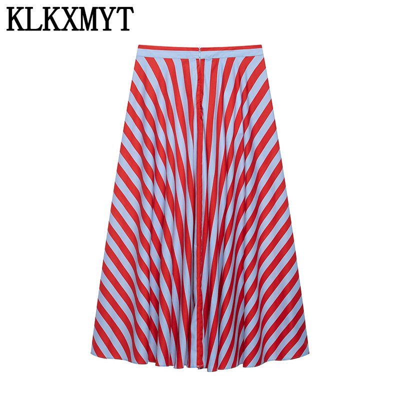 KLKXMYT Stripes Pleated Long S - Vintage Fashion In 2026 评论和价格