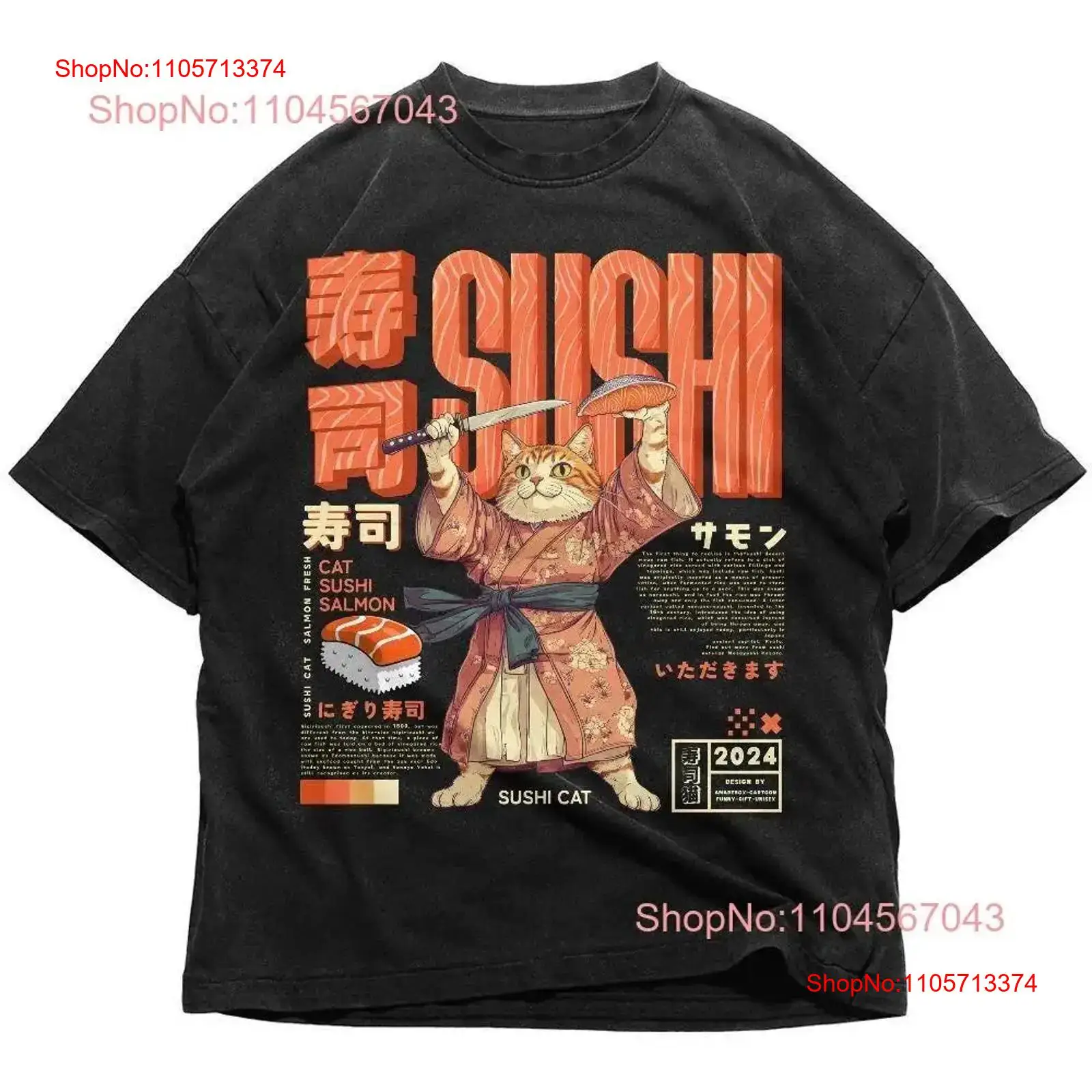 Sushi Cat Japanese T Shirt Ret - Vintage Fashion In Tokyo 评论和价格