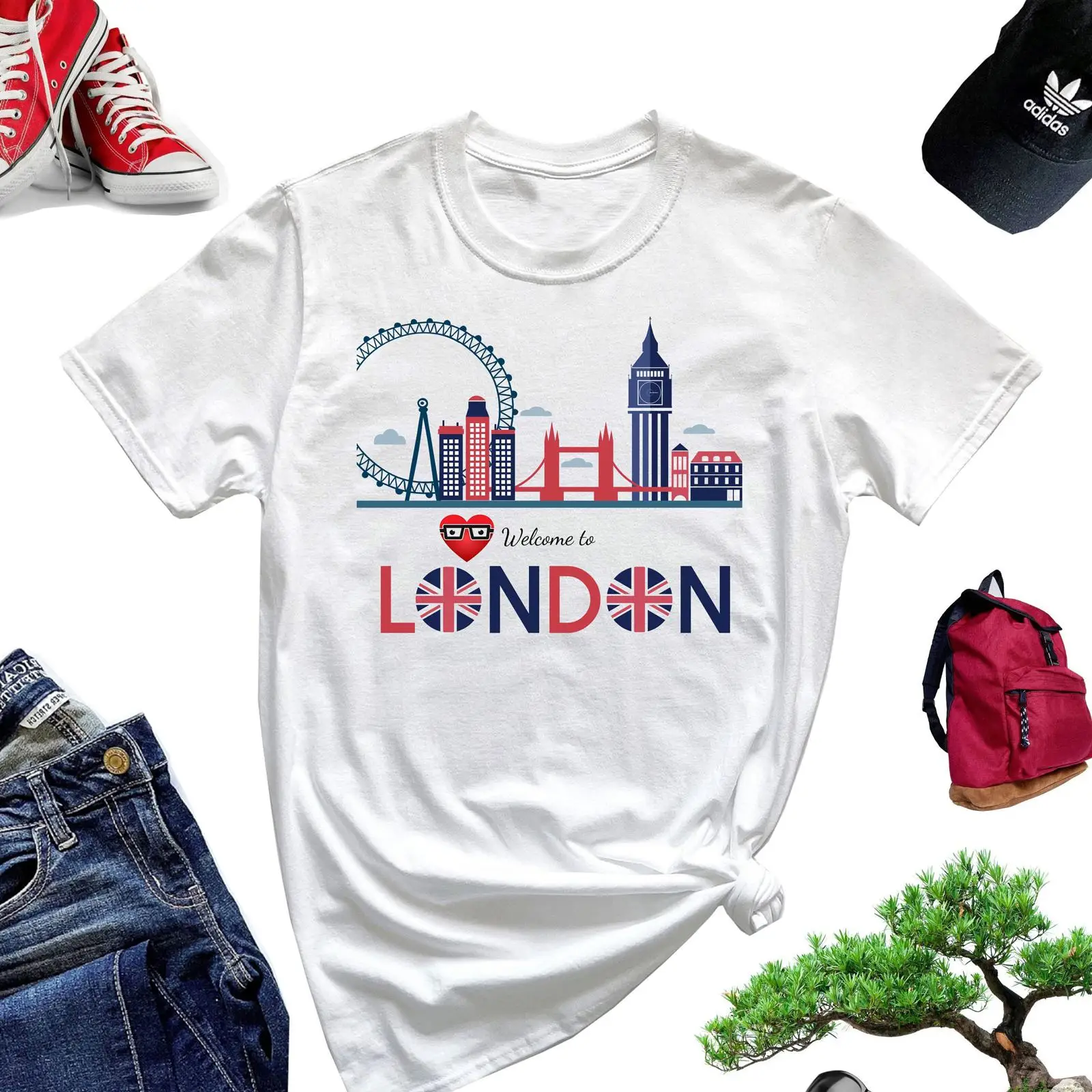 Welcome to London T Shirt Engl - Vintage Fashion London 评论和价格