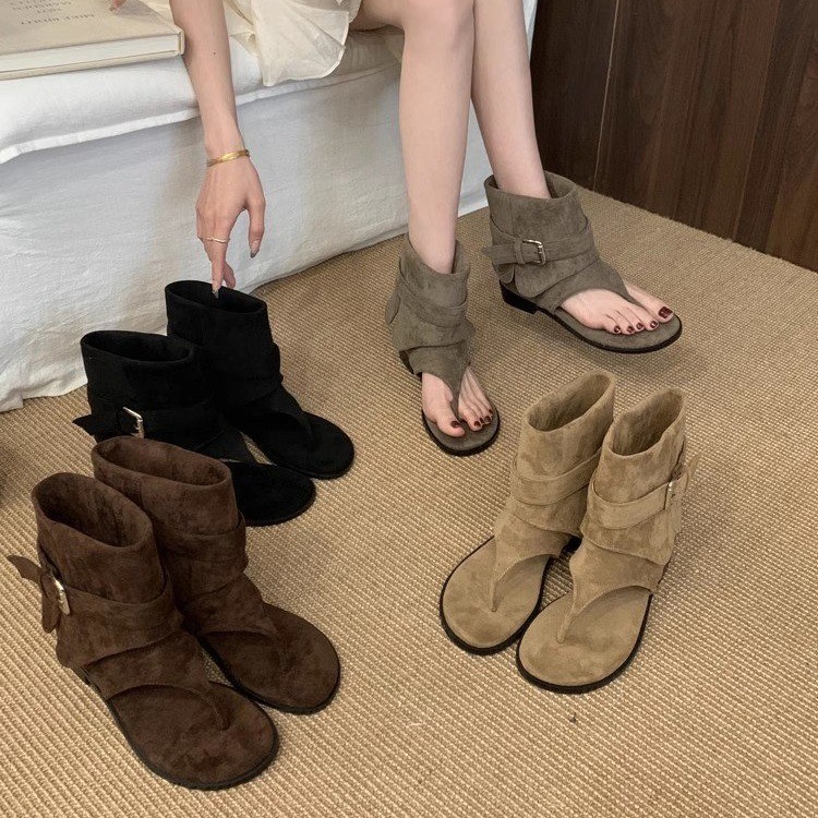 Women Peep Toe Boots Summer Ne - Vintage Fashion In 2026 评论和价格