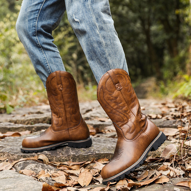 Men's Boots Classic Handmade E - Vintage Fashion Prints 评论和价格