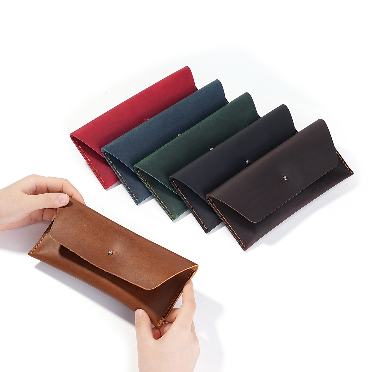 Envelope Wallet Genuine Leathe - Vintage Fashion Brand Names 评论和价格