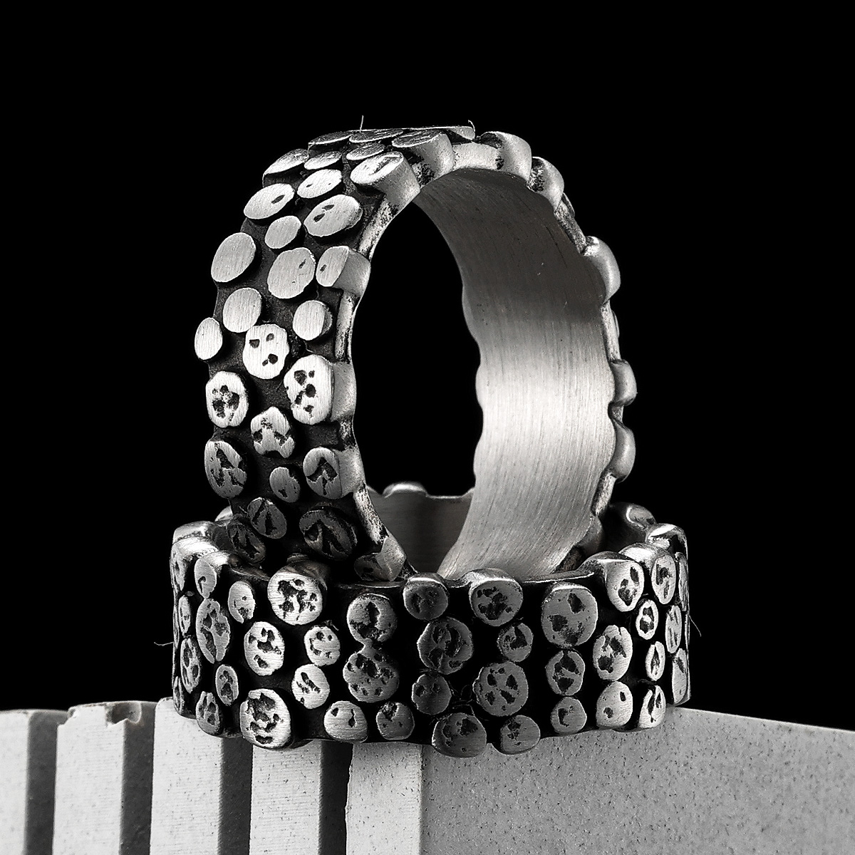 Minimalism Spot Men Rings Stai - Vintage Fashion Newtown 评论和价格