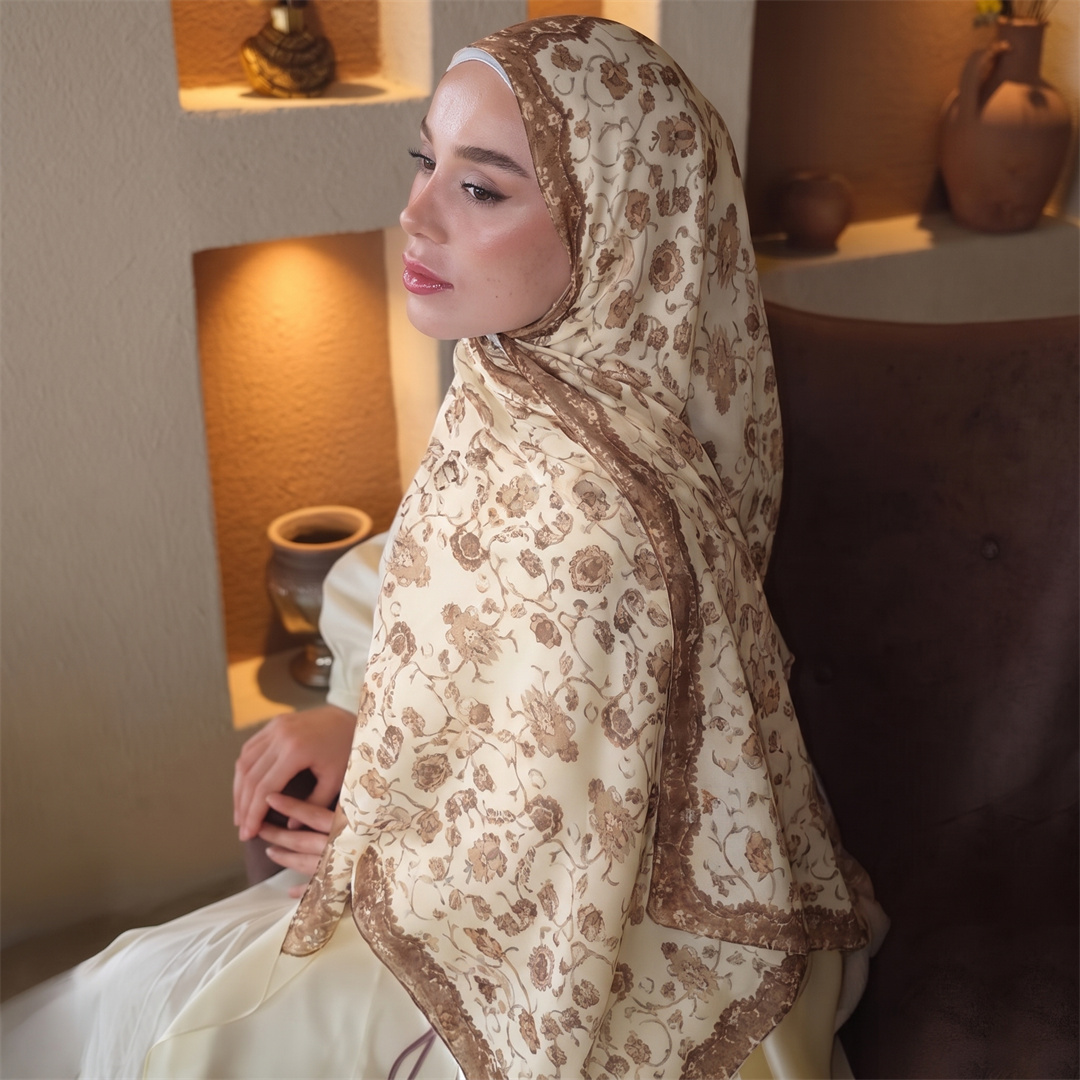 Vintage Floral Print Hijab Sof - Vintage Fashion Prints 评论和价格